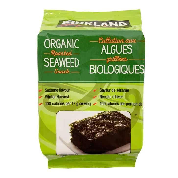 Kirkland Signature Organic Roasted Seaweed Snack, 10-count