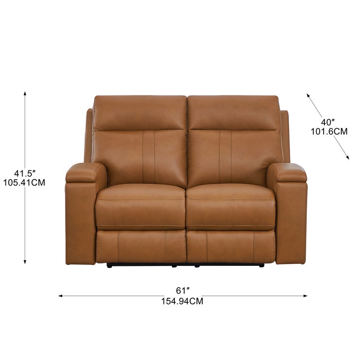 Prospera Home Frasier Top grain Leather Power Reclining Sofa, Loveseat and Chair