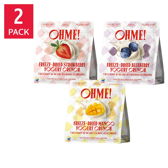 OHME! Freeze-Dried Fruit and Yogurt Crunch Variety, 6 - pack J8