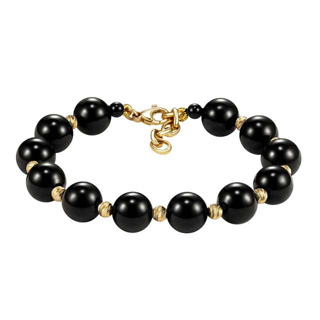 Black Onyx Bead Bracelet O9