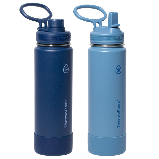 ThermoFlask 710 mL (24 oz) Stainless Steel Water Bottle, 2-pack Q9