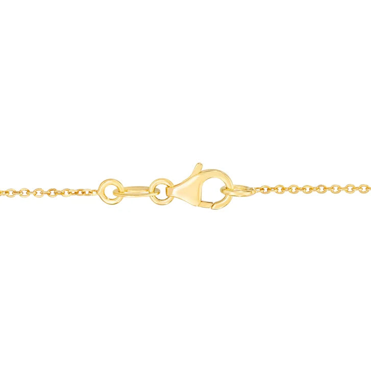 Round Paw Print Pendant in Yellow Gold