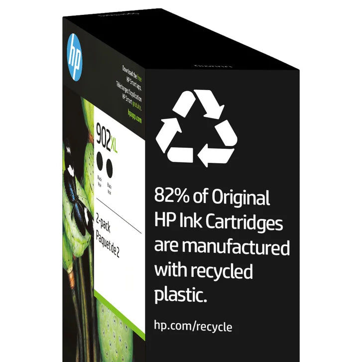 HP 902XL Black High Yield Ink Cartridges (T0A40BN) Twin-pack