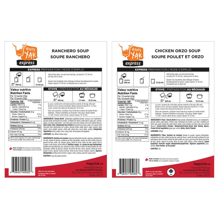 Happy Yak Freeze Dried Meal Kits, 16 Count