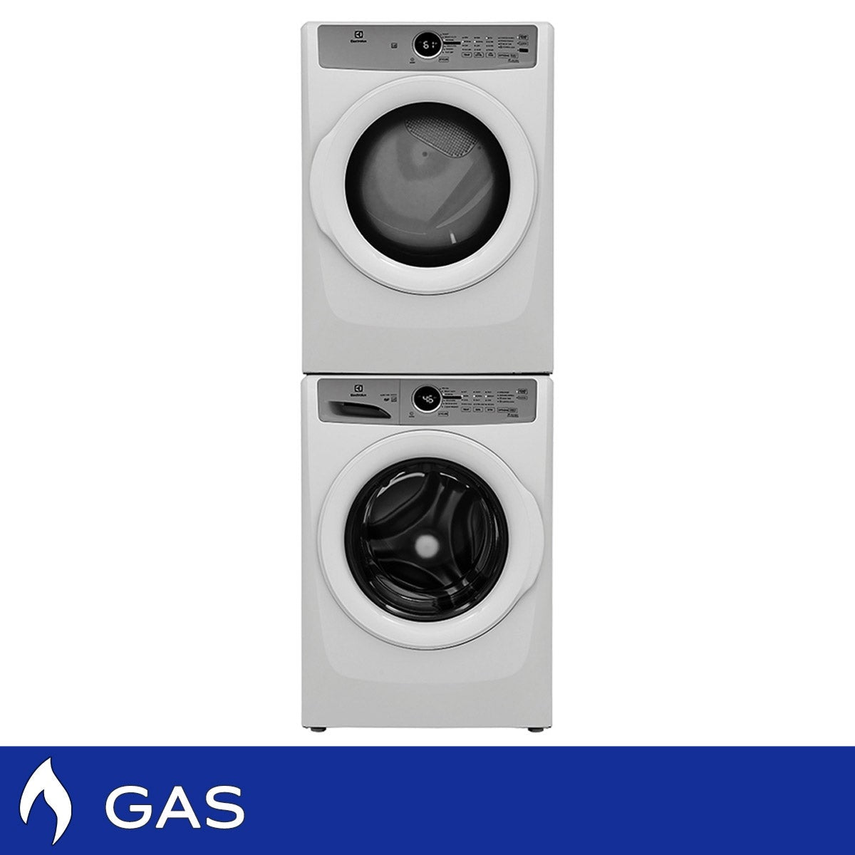 Electrolux 3 Series Laundry Bundle 5.1 cu ft. Front Load Washer and 8.0 cu ft. Gas Dryer with Stacking Kit