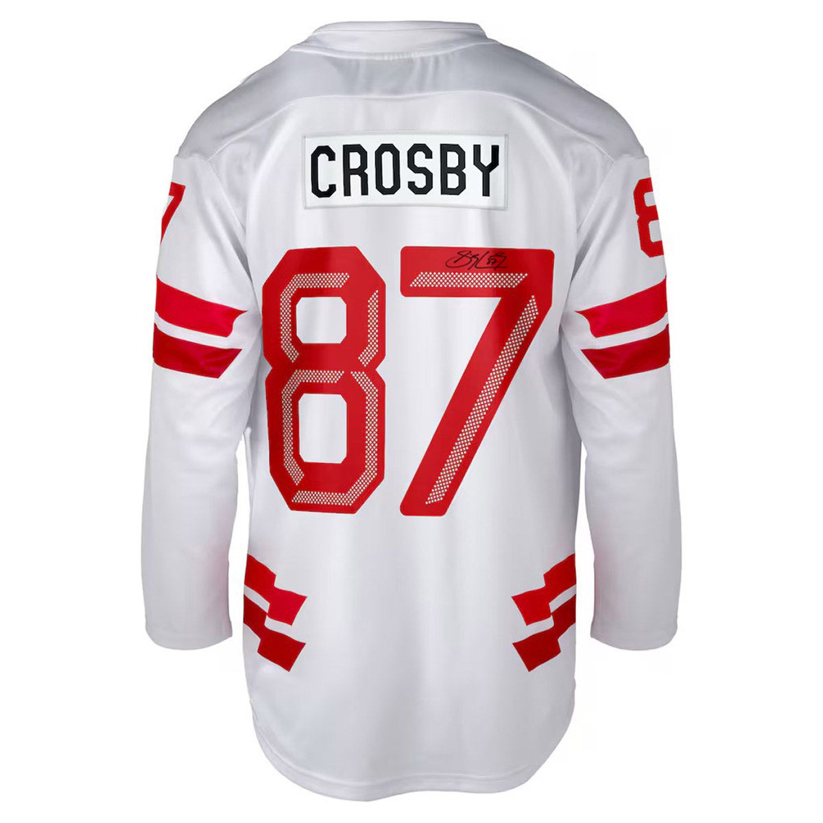 Frameworth Sidney Crosby Signed Team Canada 2026 Olympics White Bauer Replica Jersey