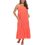 Black Bow Women's Tiered Maxi Dress