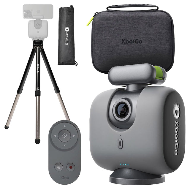 XbotGo Chameleon Smartphone-based Auto-Tracking AI Camera with Carry Case plus 3.77 ft Tripod E5