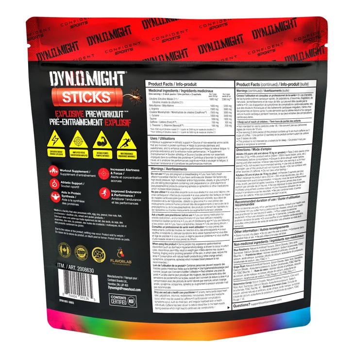 Dynomight Pre-Workout 60-count Variety Pack