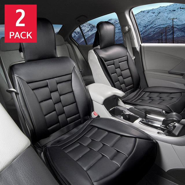 Alpena Black Padded Universal Fit Luxury Seat Cover, 2-pack N8