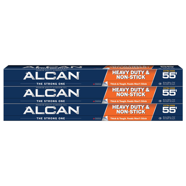 Alcan Heavy Duty and Non-Stick Aluminum Foil Wrap, 3-pack O6