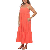 Black Bow Women's Tiered Maxi Dress