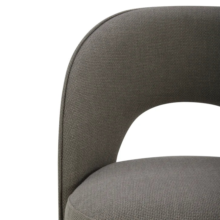 Aiden & Ivy Fabric Armless Dining Chair with Casters