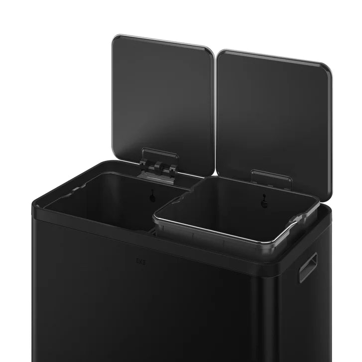 EKO 42L+42L Dual Compartment Stainless Steel Step Can