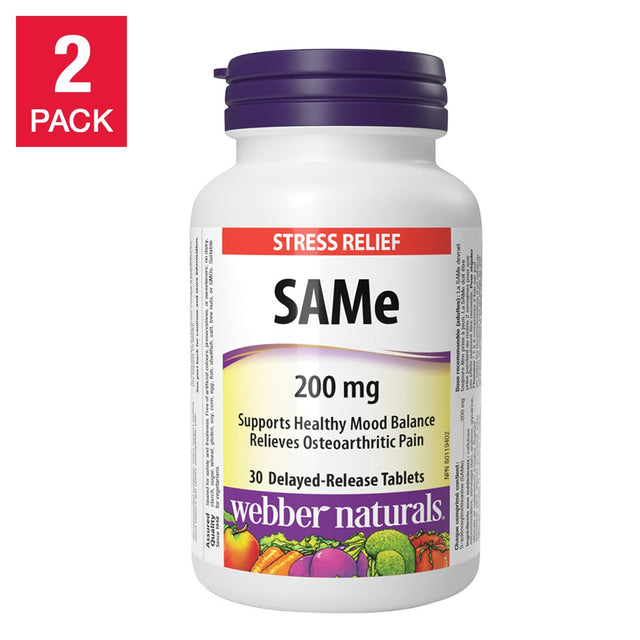 webber naturals SAMe 200 mg, 2 x 30 Tablets D7