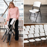 Lifetime Commercial Grade Chairs with Chair Cart, 34-count