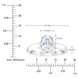 1.70 ct Oval Cut, Clarity VVS2, Colour H, Diamond Solitaire Ring