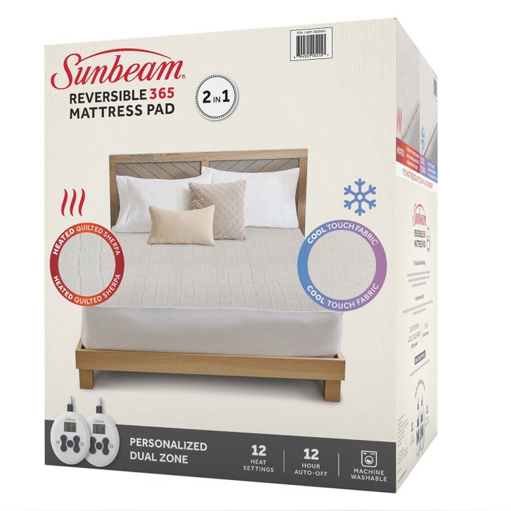 Sunbeam Reversible 2-in-1 Mattress Pad