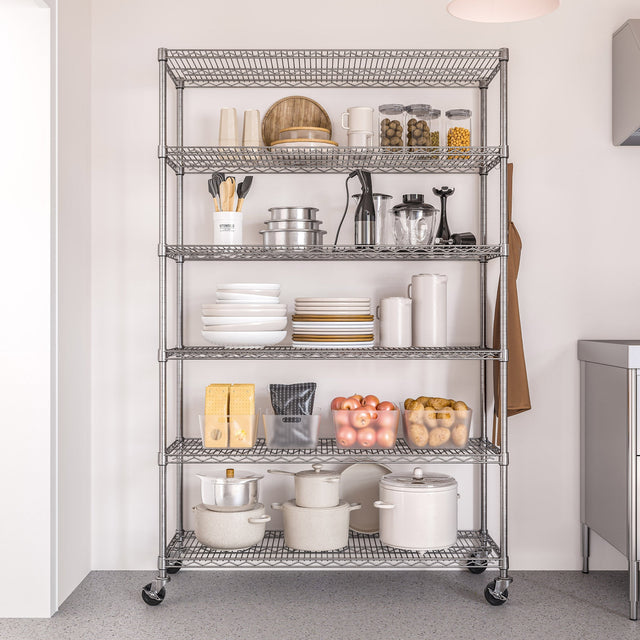 Seville Classics 6 Tier NSF Steel Wire Shelving Rack M2