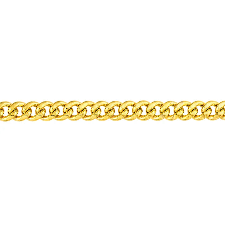 Hollow Miami Cuban Bracelet in Yellow Gold