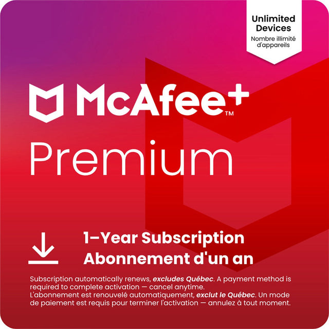 McAfee+ Premium Individual Unlimited Devices, 1-Year Subscription - Digital Download C7