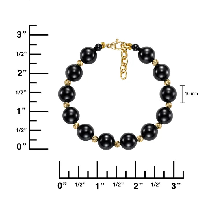 Black Onyx Bead Bracelet