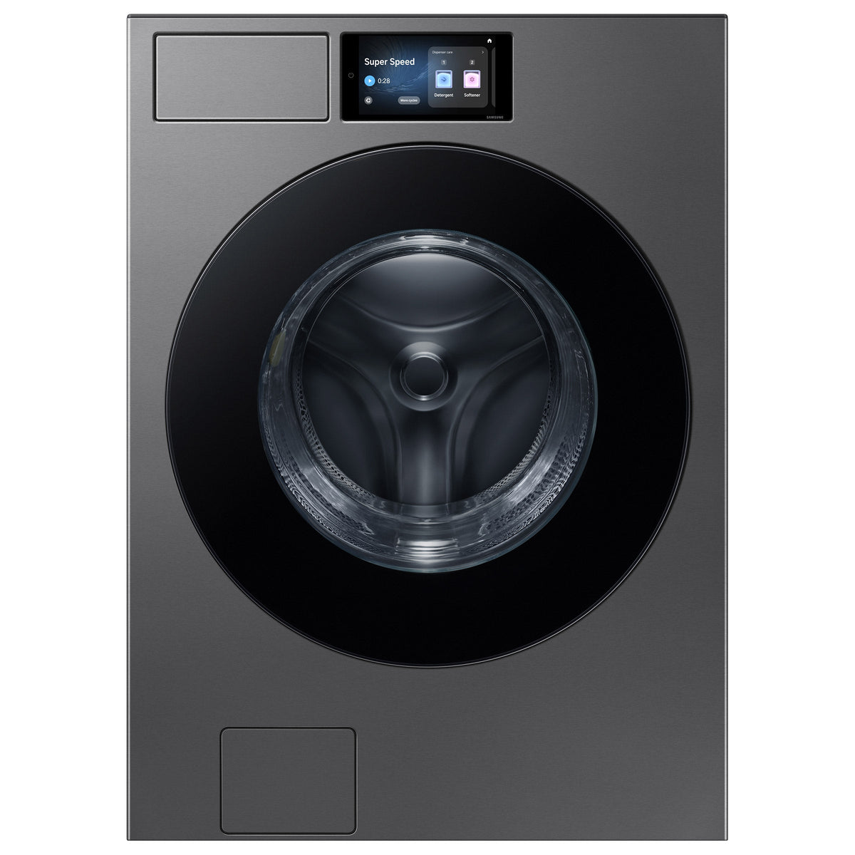 Samsung Bespoke 27 in. 6.1 cu.ft. Dark Steel Front Load Washer with 7 in. LCD Display
