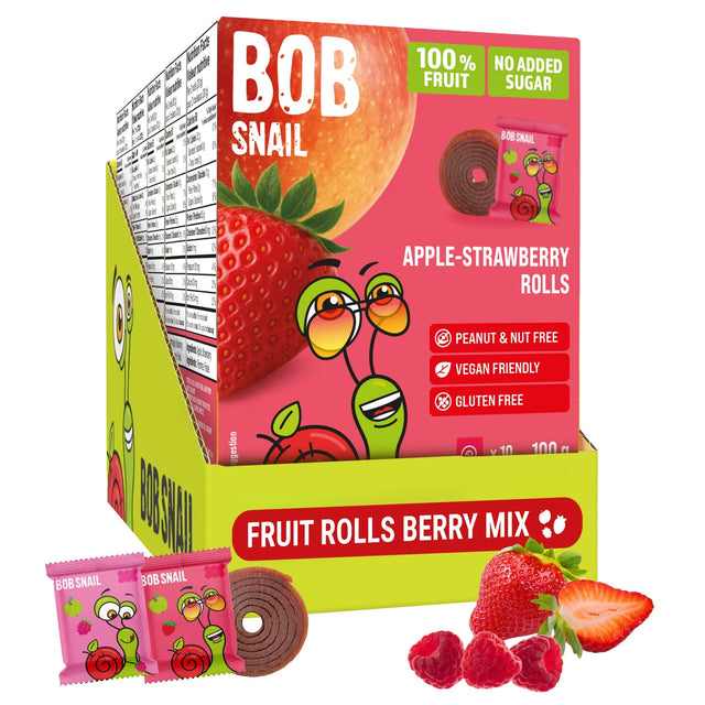Bob Snail - Fruit Roll Variety Pack, 5 × 100 g G0