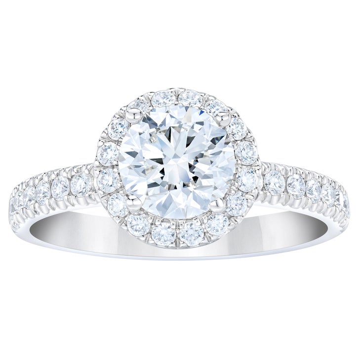 2.33 ctw Round Brilliant Cut, Clarity VS1, Colour H, Diamond Wedding Set