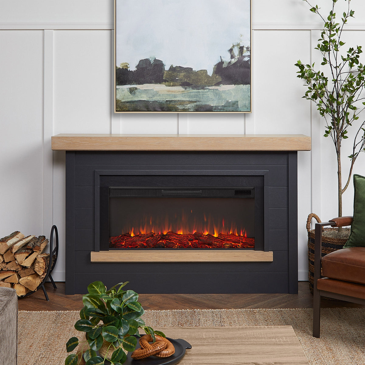 Real Flame Bernice 170 cm (67 in.) Landscape Electric Fireplace