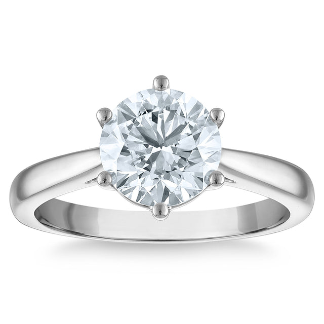 2.00 ct Round Brilliant Cut, Clarity VS2, Colour E, Diamond Solitaire Ring J4