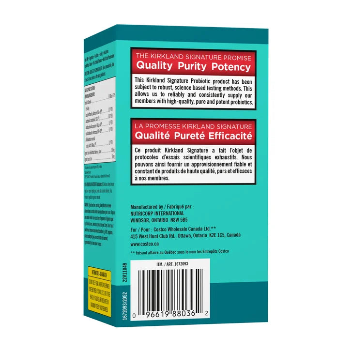 Kirkland Signature Daily Probiotic 30 Billion, 90 Vegetarian Capsules