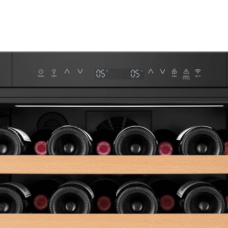 Hisense 8.5 cu ft. 76 Bottle Dual Zone Wine Cooler with Wi-Fi Connectivity - Built-In or Freestanding