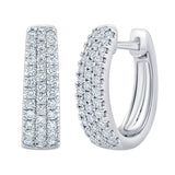 Round Brilliant Diamond Hoop Earrings (0.50 ctw)