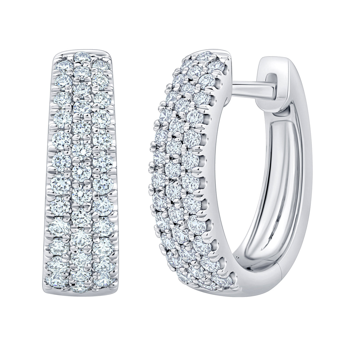 Round Brilliant Diamond Hoop Earrings (0.50 ctw)