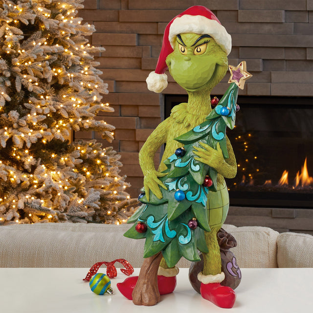 50.8 cm (20 in.) Holiday Grinch with Tree by Jim Shore A4