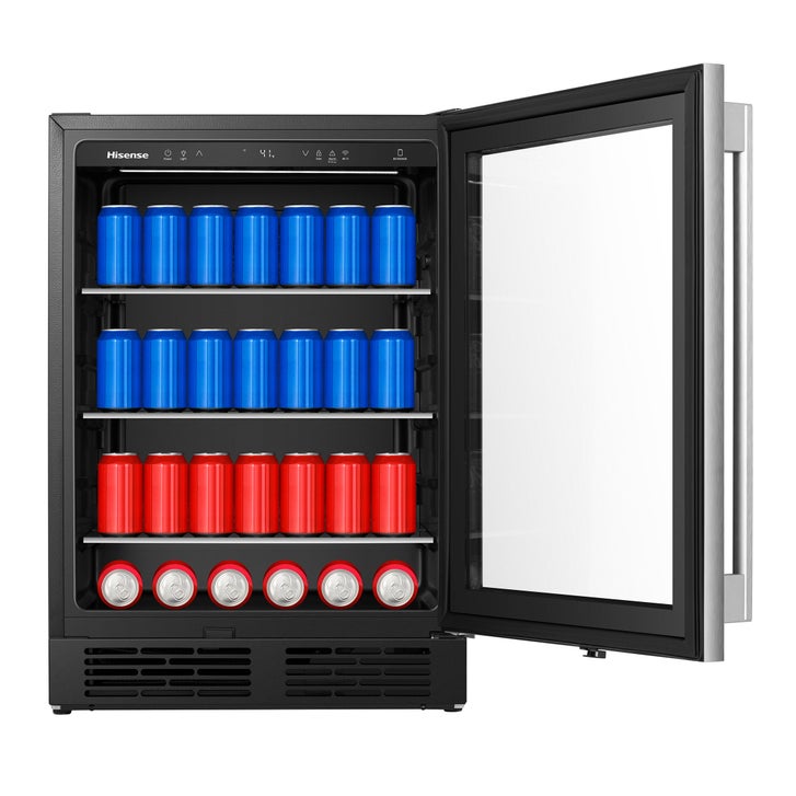 Hisense Beverage Bundle 164 Can Beverage Center and 46 Bottle Wine Cooler - Built In or Freestanding