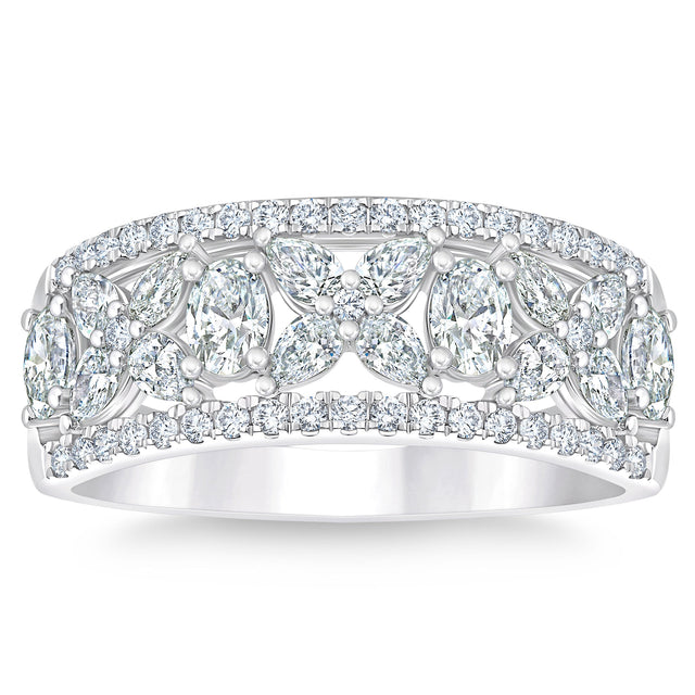 Oval, Pear and Round Brilliant Diamond Ring (1.25 ctw) C4