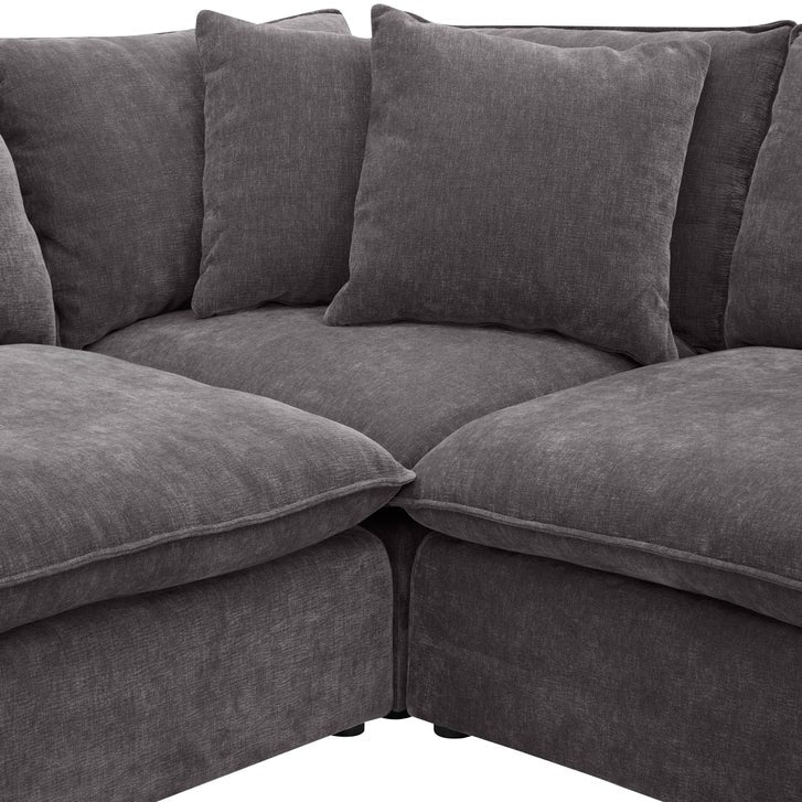 Aiden & Ivy Sereen 4-piece Modular Sofa with Ottoman