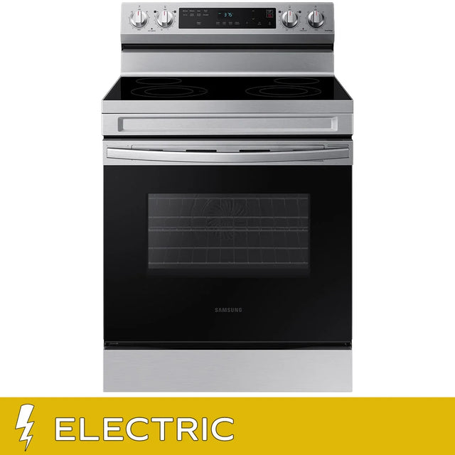 Samsung 30 in. 6.3 cu ft. Stainless Steel Electric Freestanding Range with Air Fry B4