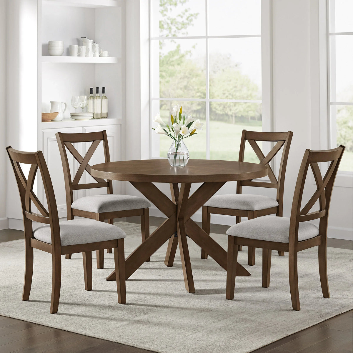 Bayside Furnishings Lathan 5-piece Dining Room Set