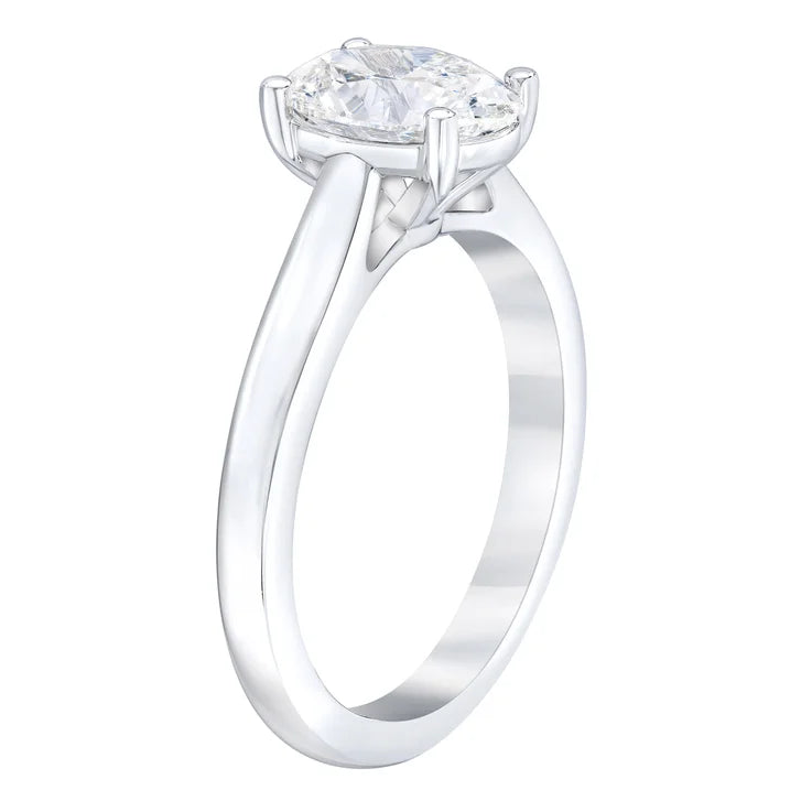 1.70 ct Oval Cut, Clarity VVS2, Colour H, Diamond Solitaire Ring