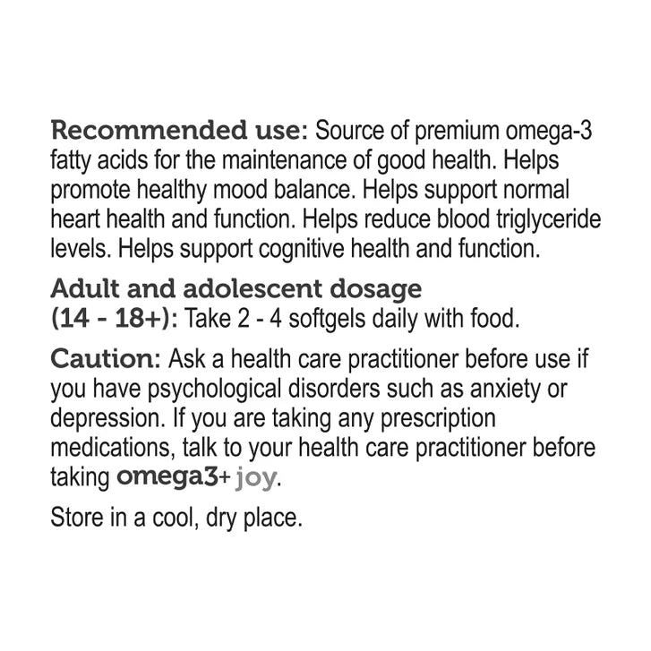 Genuine Health joy omega3+ Fish Oil Supplement - 240 Softgels