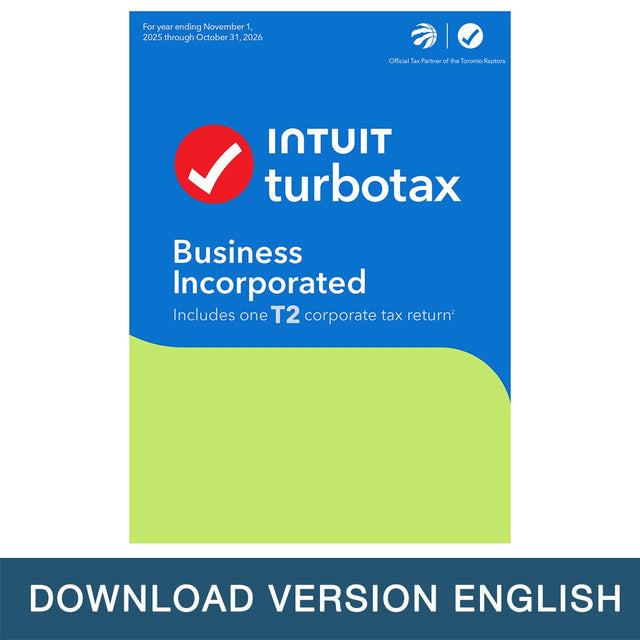 TurboTax Business Incorporated 2025 - English - Windows - Digital Download W6