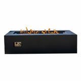 Paramount Concrete Look Aluminum Fire Table, Low Rectangular